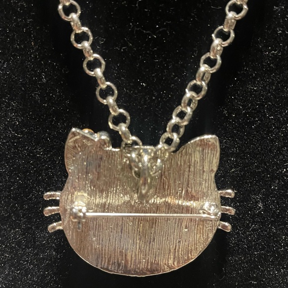 NWOT Rhinestone Hello Kitty Necklace/Brooch - Picture 3 of 4